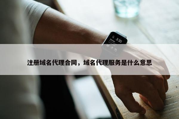 注册域名代理合同，域名代理服务是什么意思