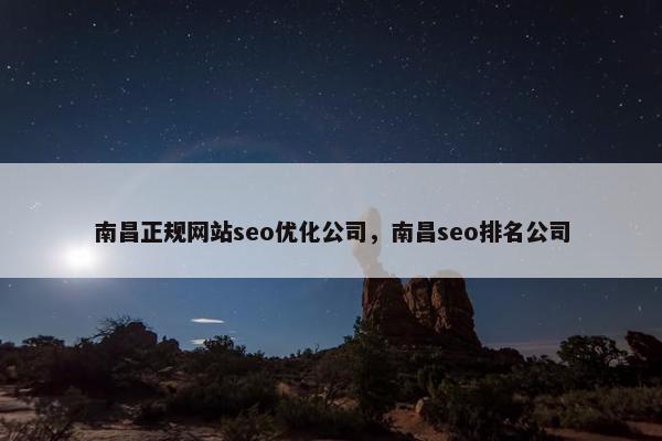 南昌正规网站seo优化公司，南昌seo排名公司