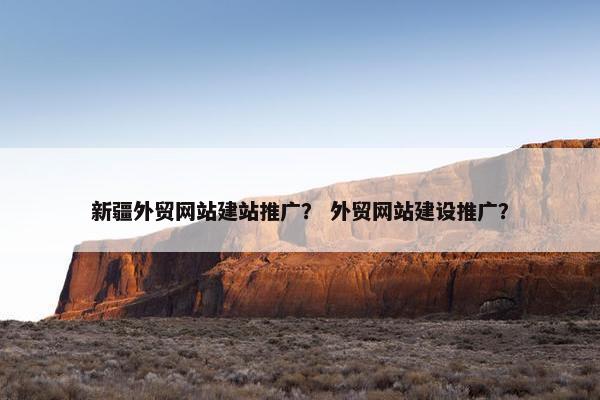 新疆外贸网站建站推广？ 外贸网站建设推广？