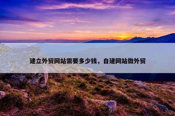 建立外贸网站需要多少钱，自建网站做外贸