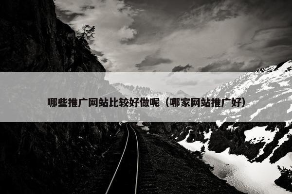 哪些推广网站比较好做呢（哪家网站推广好）