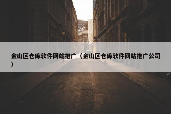 金山区仓库软件网站推广（金山区仓库软件网站推广公司）