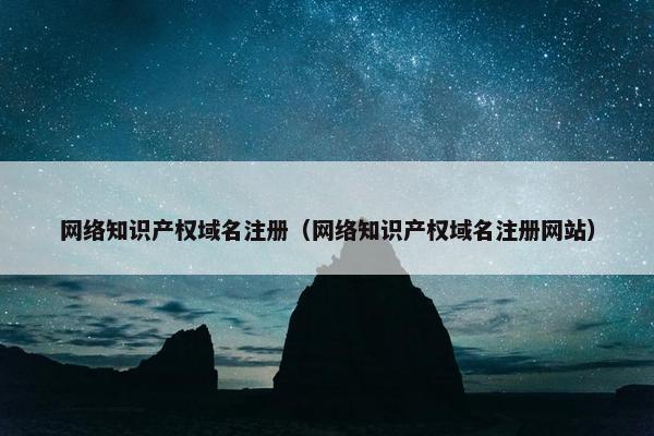 网络知识产权域名注册（网络知识产权域名注册网站）