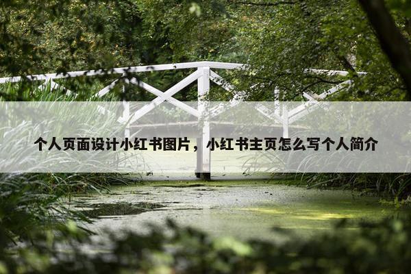 个人页面设计小红书图片，小红书主页怎么写个人简介
