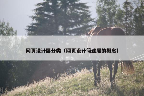 网页设计层分类（网页设计简述层的概念）