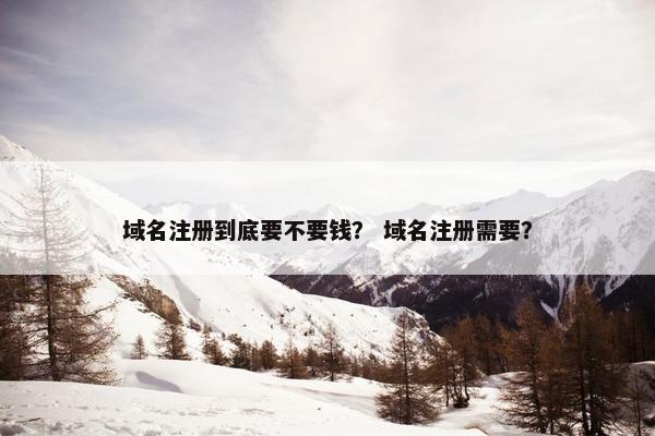 域名注册到底要不要钱？ 域名注册需要？