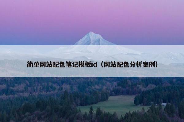 简单网站配色笔记模板id（网站配色分析案例）