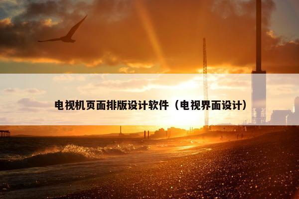 电视机页面排版设计软件（电视界面设计）