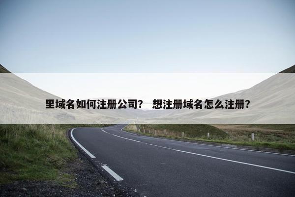 里域名如何注册公司？ 想注册域名怎么注册？