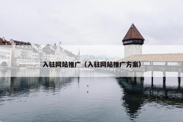 入驻网站推广（入驻网站推广方案）