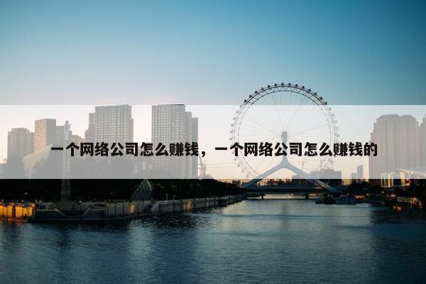 一个网络公司怎么赚钱，一个网络公司怎么赚钱的