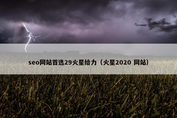 seo网站首选29火星给力（火星2020 网站）