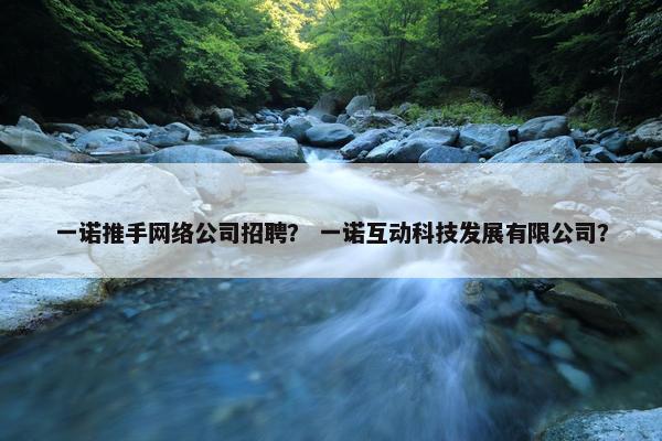 一诺推手网络公司招聘？ 一诺互动科技发展有限公司？