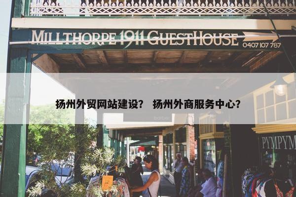 扬州外贸网站建设？ 扬州外商服务中心？
