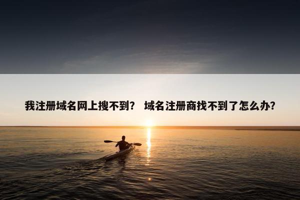 我注册域名网上搜不到？ 域名注册商找不到了怎么办？