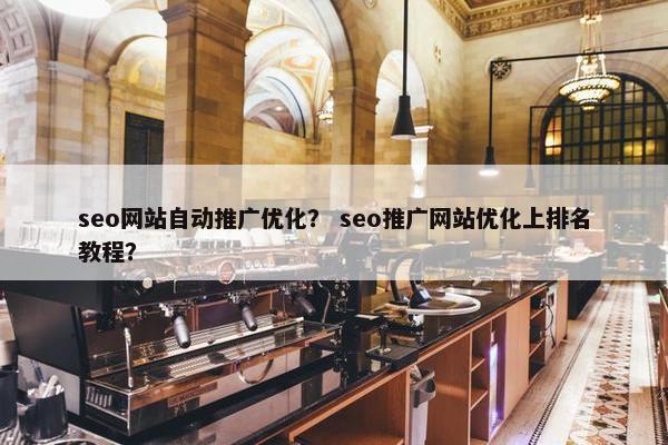 seo网站自动推广优化？ seo推广网站优化上排名教程？