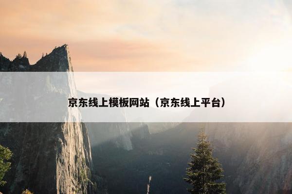 京东线上模板网站（京东线上平台）