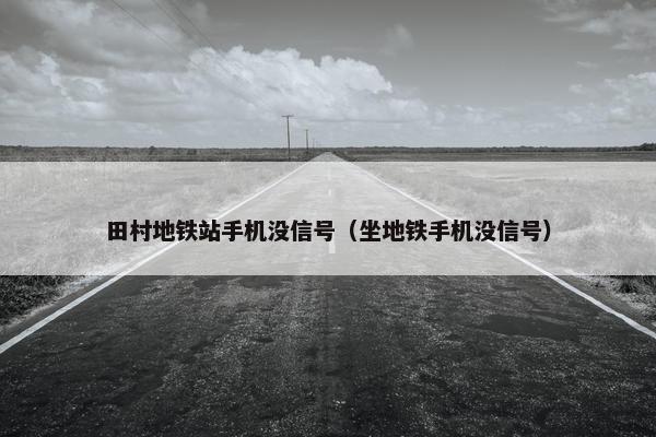 田村地铁站手机没信号（坐地铁手机没信号）