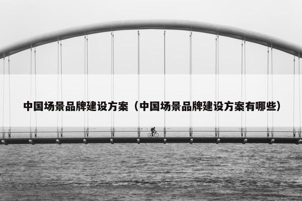 中国场景品牌建设方案（中国场景品牌建设方案有哪些）