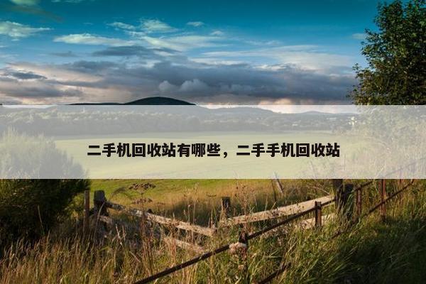 二手机回收站有哪些，二手手机回收站