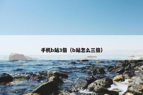 手机b站3倍（b站怎么三倍）