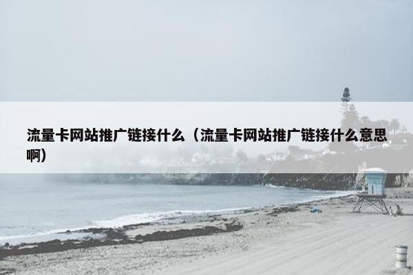 流量卡网站推广链接什么（流量卡网站推广链接什么意思啊）