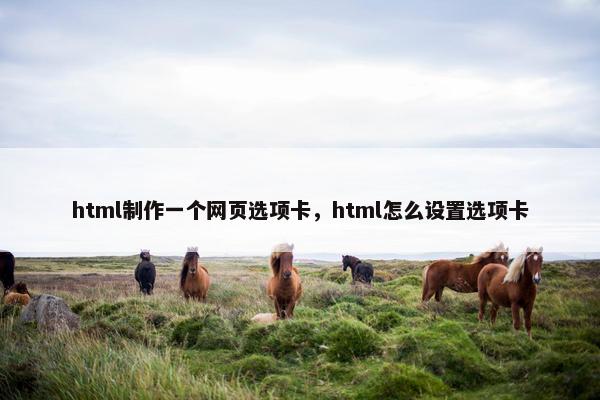 html制作一个网页选项卡，html怎么设置选项卡