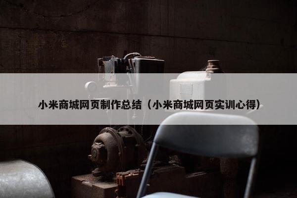 小米商城网页制作总结（小米商城网页实训心得）