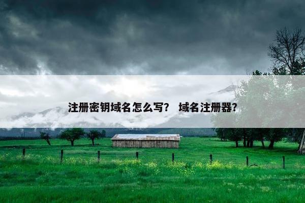 注册密钥域名怎么写？ 域名注册器？