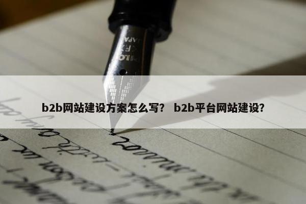 b2b网站建设方案怎么写？ b2b平台网站建设？