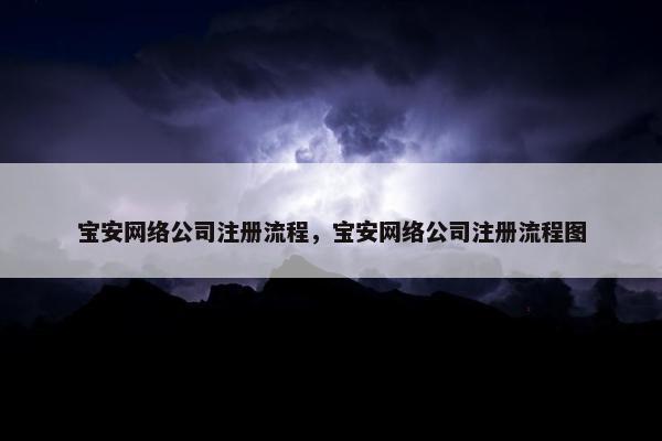 宝安网络公司注册流程，宝安网络公司注册流程图