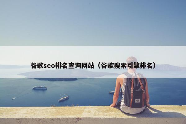 谷歌seo排名查询网站（谷歌搜索引擎排名）
