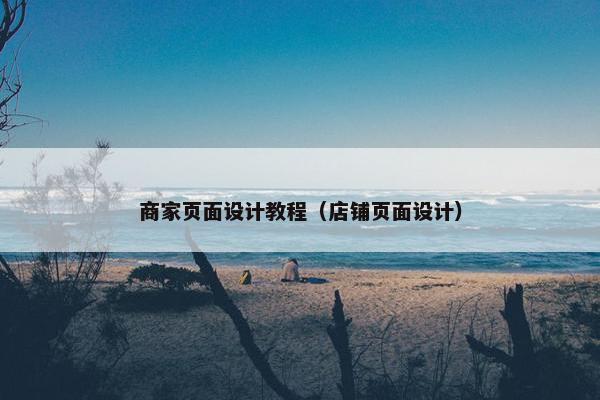 商家页面设计教程（店铺页面设计）