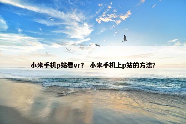 小米手机p站看vr？ 小米手机上p站的方法？