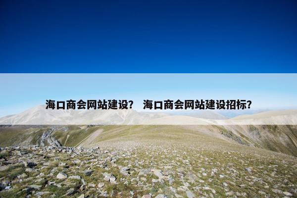 海口商会网站建设？ 海口商会网站建设招标？