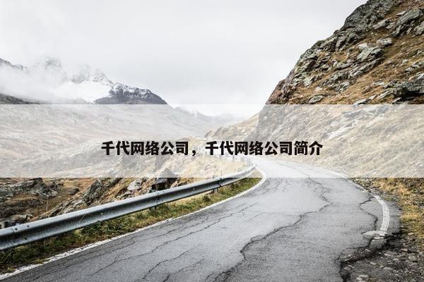 千代网络公司，千代网络公司简介