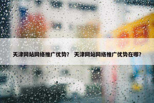 天津网站网络推广优势？ 天津网站网络推广优势在哪？