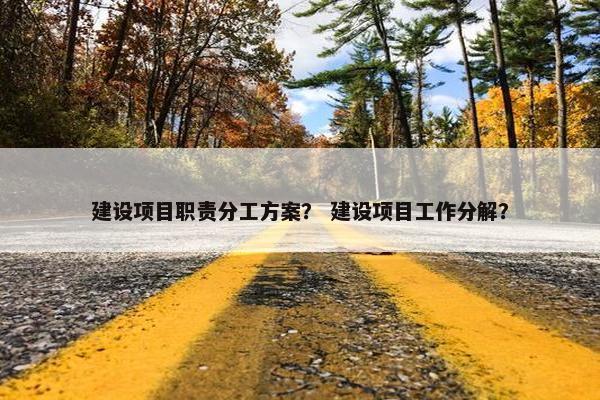 建设项目职责分工方案？ 建设项目工作分解？