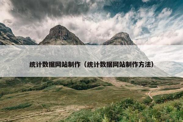 统计数据网站制作（统计数据网站制作方法）
