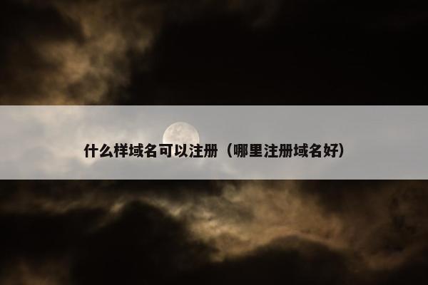 什么样域名可以注册（哪里注册域名好）