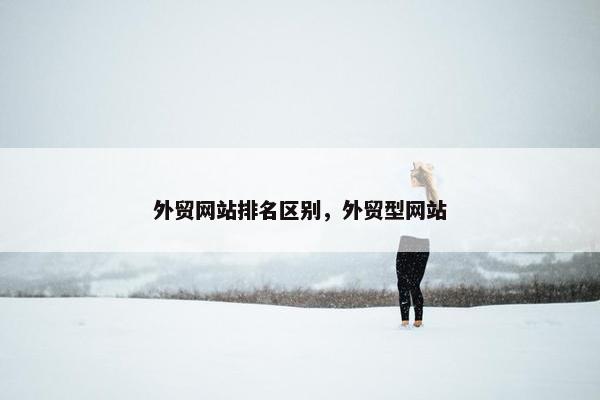 外贸网站排名区别，外贸型网站
