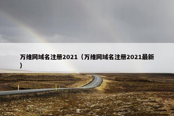 万维网域名注册2021（万维网域名注册2021最新）