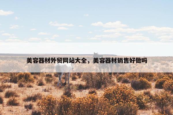 美容器材外贸网站大全，美容器材销售好做吗