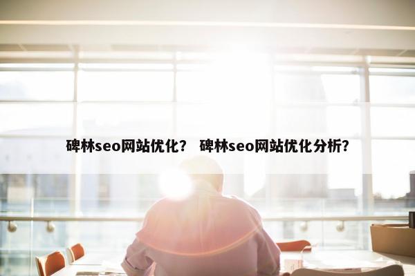 碑林seo网站优化？ 碑林seo网站优化分析？