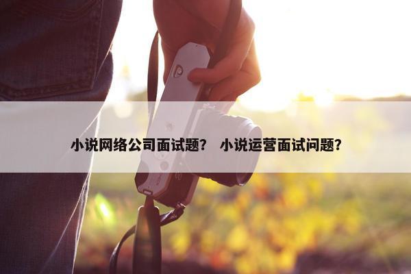 小说网络公司面试题？ 小说运营面试问题？