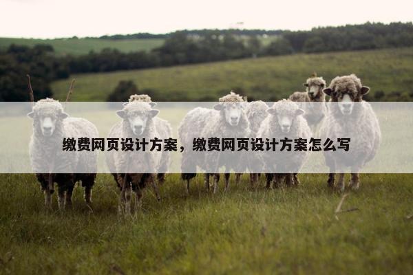 缴费网页设计方案，缴费网页设计方案怎么写