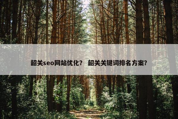 韶关seo网站优化？ 韶关关键词排名方案？