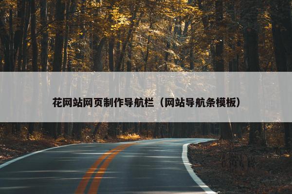 花网站网页制作导航栏（网站导航条模板）