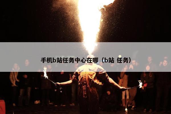 手机b站任务中心在哪（b站 任务）