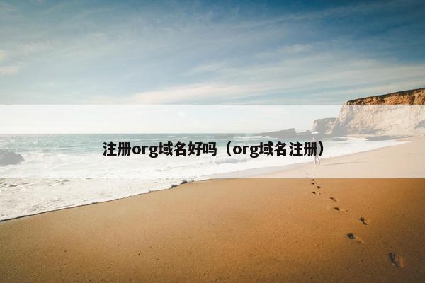 注册org域名好吗（org域名注册）